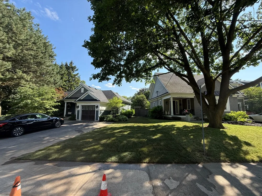 New sod lawn installation in Burlington, Ontario